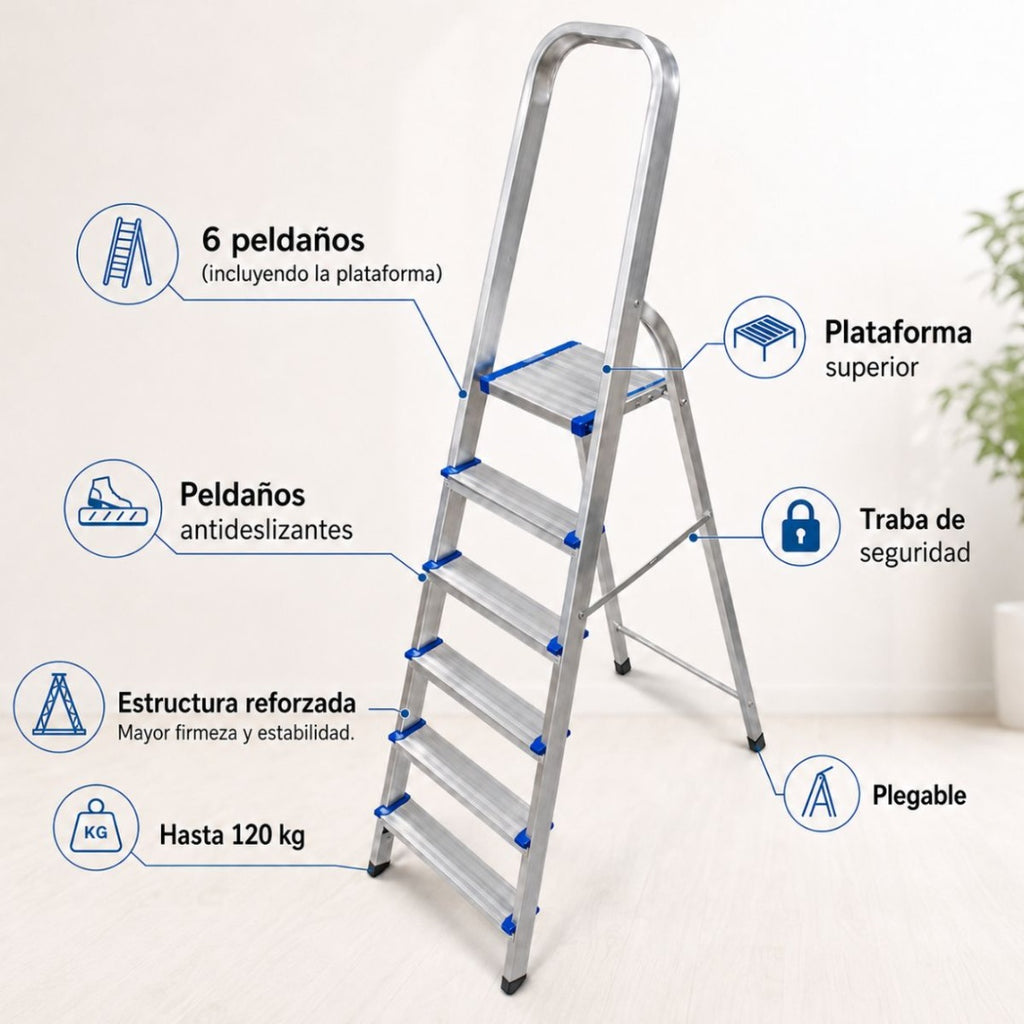 Escalera Vigore aluminio - caracteristicas