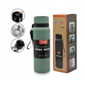 Botella térmica verde 800ml con medidor de temperatura y caja