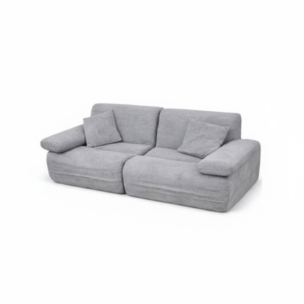 Sofá Modular 2 Cuerpos gris - vista lateral